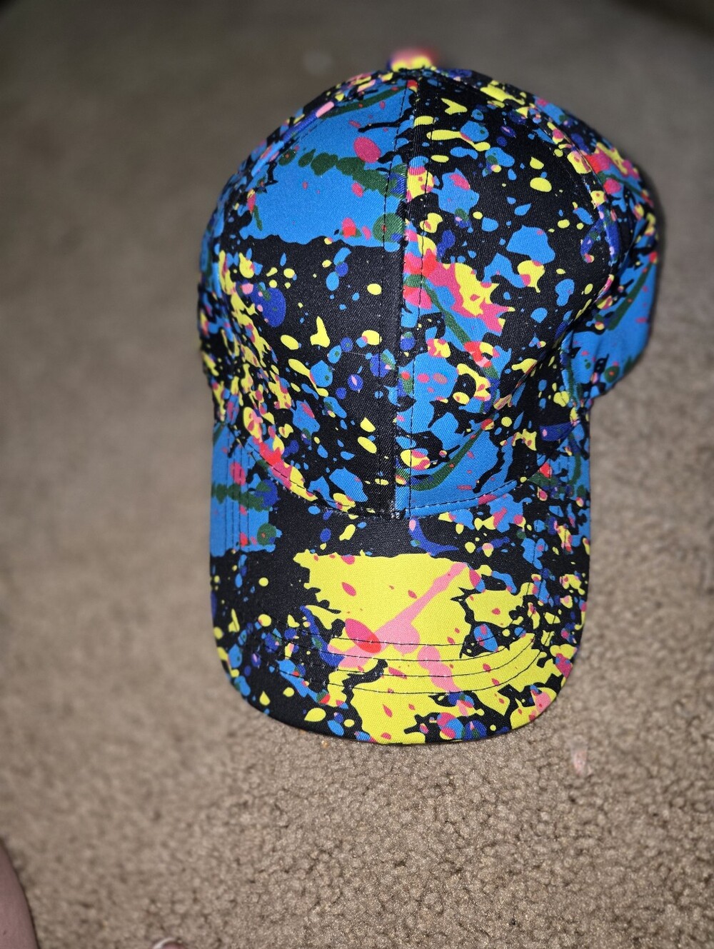 Handcrafted Color Splash Hat – Distressed Artistic Cap, One‑of‑a‑Kind Streetwear